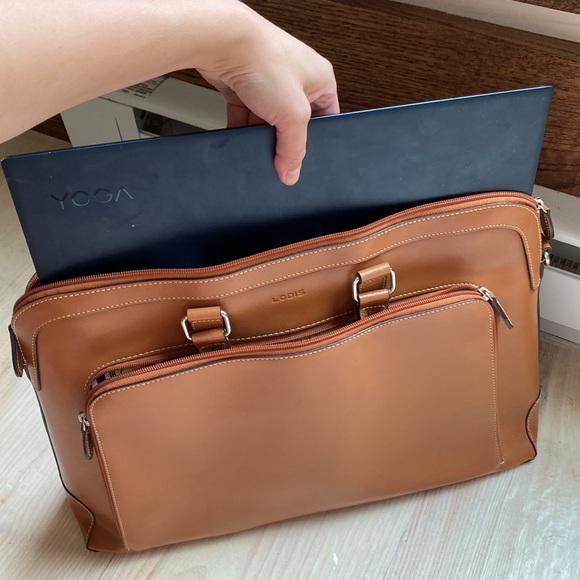 Lodiis Audrey Brera Brief Computer Comp Toffee leather! - Picture 9 of 10